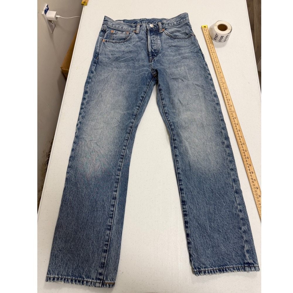 Gap 90s Original Straight Light Wash High Rise Button Fly Jeans Blue 28 x 30